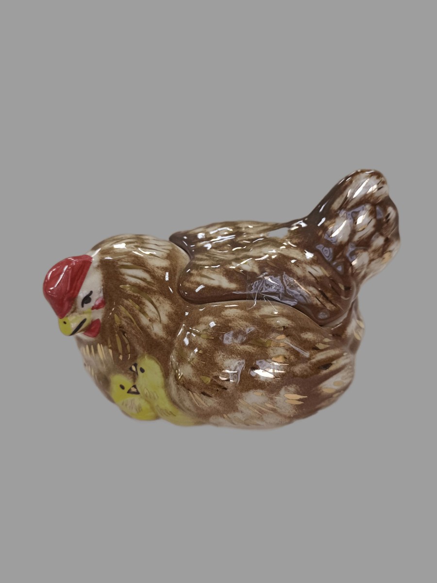 Шкатулка курица зол.