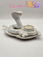 Подсвечник " Змейка на листке"
